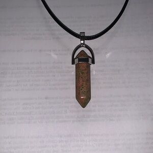 Crystal Necklace Gemstone Pendant Hexagonal